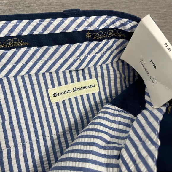 NWT Brooks Brothers Bermuda Shorts Seersucker Blue Men’s 44 Preppy 100064821 - Picture 12 of 15